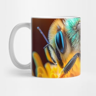 Bee Flower Calm Tranquil Nature Peaceful Season Outdoors Mug